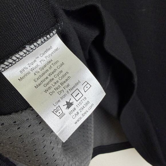 IBEX Wool Jacket Womens Large Black Full Zip Outdoors HIking Wool Embroidered - Picture 13 of 13